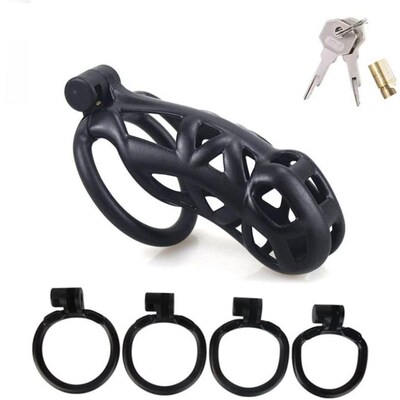 Male Chastity Device Cobra Cock Cage Penis Cock Ring Sleeve