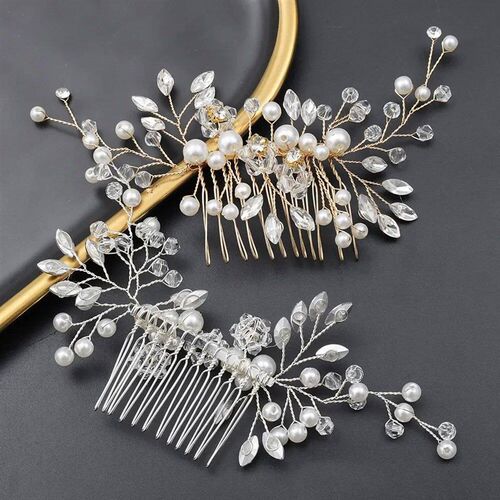 Pearl Rhinestone Bridal Tiaras Hairbands for Women Accessori