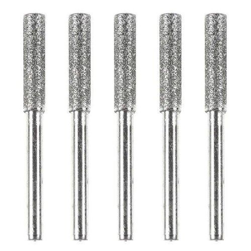 5 PCS Diamond Coated Cylinder Head Rotary Burr Set