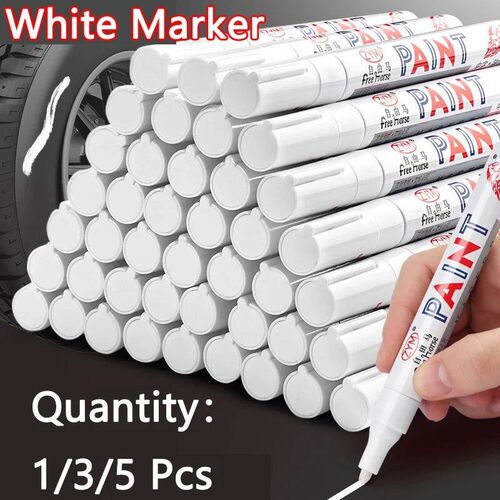 White Marker Pens set Oily Waterproof White Gel Pen DIY Graf