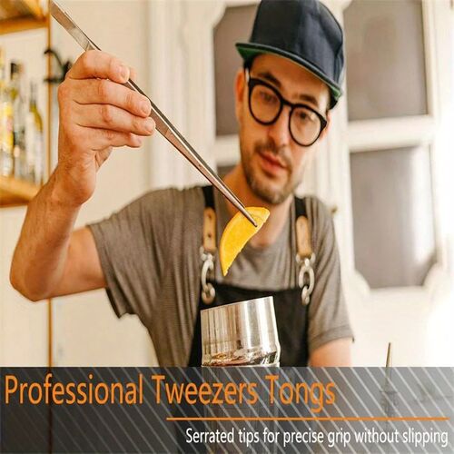 6 PCs/Pack Stainless Steel Kitchen Tweezers Set, Professiona