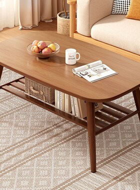 Folding coffee table double layered small desk living room