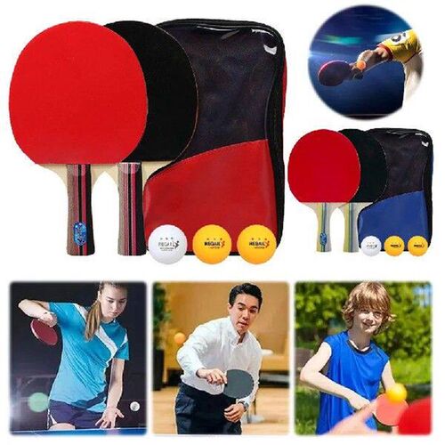Ping Pong Paddles 2 Rackets & 3 Balls Table Tennis Racket