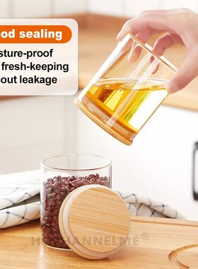 Mason Candy Jar For Spices Glass bamboo ver Container Glass