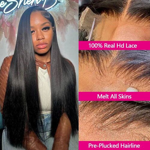 20 22 24 inch Real Hd Lace Wig 13x4 Human Hair Straight Huma
