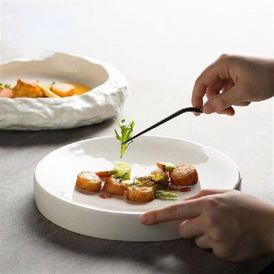 Creative Oval Dish Plate Household White Ceramic Dish
