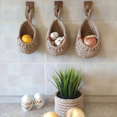Wall-mounted Vegetable Basket Fruit and Sundry Basket Natura