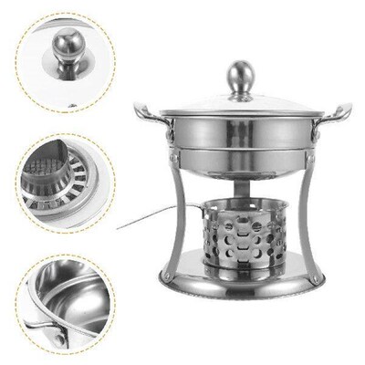 Single Fire Stove Shabu Hot Pot Mini Casserole Stainless