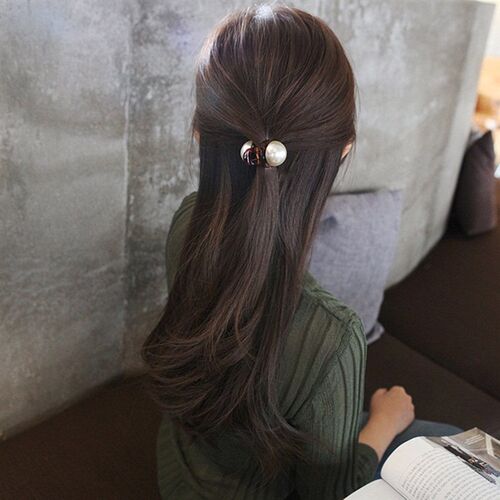 Mini Pearl Hair Clips Claw Cute Hair Clips Acrylic Colored H