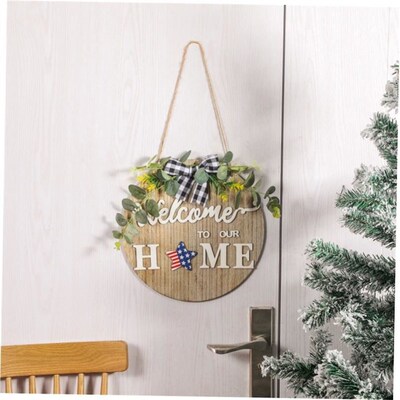 2024new wooden welcome doorplate Christmas Halloween