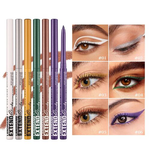 Matte Glitter Gel Eyeliner Pencil Smooth Waterproof Blue Pur