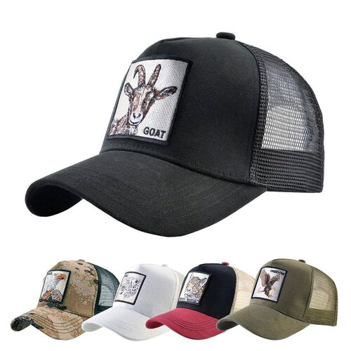 Fashion Trucker Caps With Embroidery Goat Patch Four Seasons