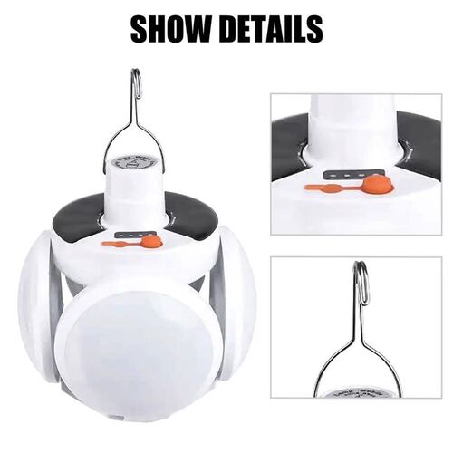 Camp Light Solar LED Bulb USB Rechargeable Outdoor Camping L