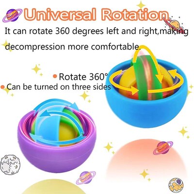 3D Rotation Ball Fidget Gyro Sensory Toys for Kids Teens Adu
