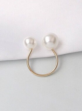 G293 Fashion Mujer Anneau Anel Simulated Pearl Adjustable Op