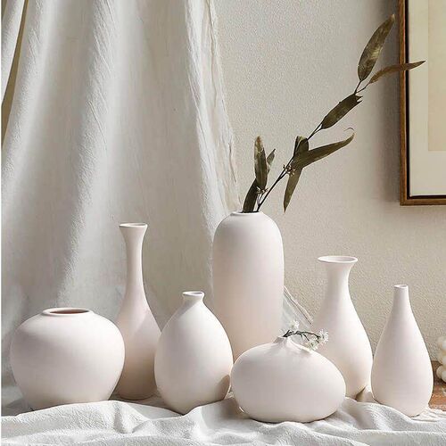 White Vases Living Room Decoration Home Decor Room Decor