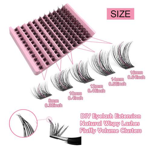 Segmented Eyelashes Thick Single Cluster Hot Melt Diy Self-g