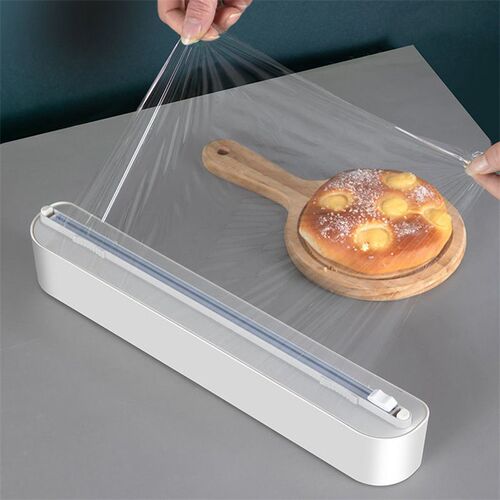Magnetic Cling Film Wrap Dispenser Plastic Wrap Cutter Food