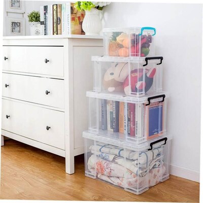 Storage box plastic box transparent dormitory organize boxes