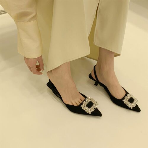 Summer 2023 New Womens Shoes Pumps  Pointed Toe Mules Shall