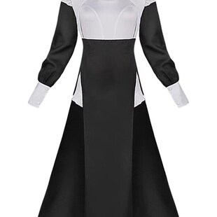 Biarawati kostum Cosplay wanita Set gaun mewah pakaian pesta