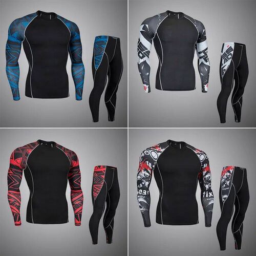 Top quality new thermal undewear men undewear sets compressi
