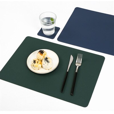 Leather Placemat Household Goods Rectangular Heat Insulation