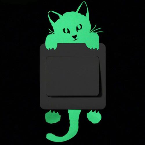 Luminous Cartoon Switch er Glow in the Dark Cat er Fluoresce