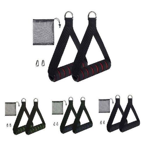 D-Ring Metal Gym Handles Grip Workout Heavy Duty Cable