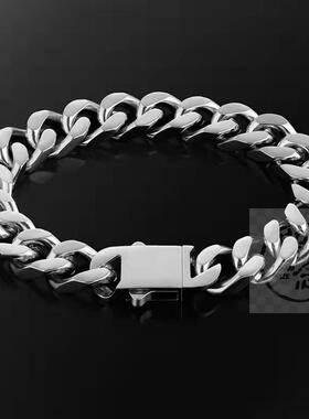 -Cuban Brlet Mens Tide Hip-Hop Titanium Steel Stereo Cuban