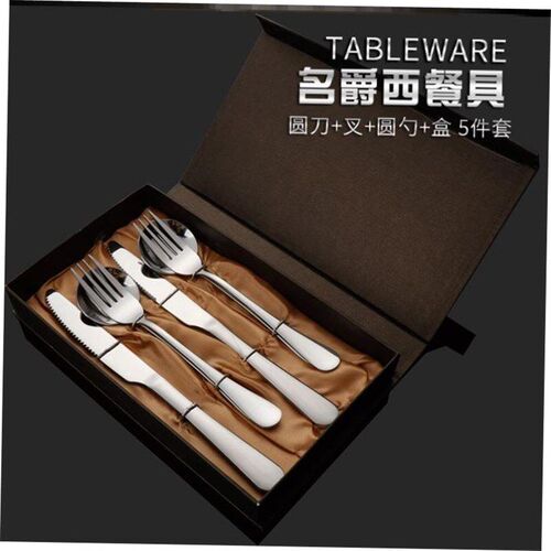 Stainless steel cutlery knife, fork and spoon three piece 1