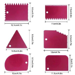 11pcs Irregular Teeth Edge Cream Scraper Cake Trapezoid
