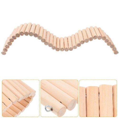 Wood Ladder Toy Hamster Climbing Chinchilla for Cage Decor