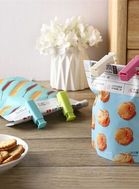 4pcs Multi-Purpose Plastic Sealer Bread Food Bag Press Sprin