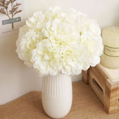 5pcs Beautiful Artificial Peony Flowers High Quality White B