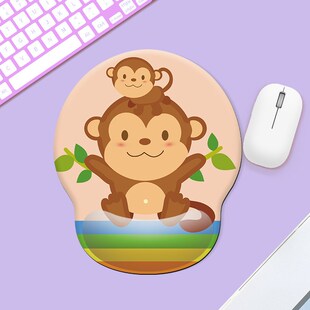 Cartoon guard mouse pad可爱办公女生可爱硅胶护腕鼠标垫 wrist