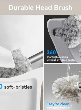 Space aluminum toilet brush no dead Angle washing toilet bru