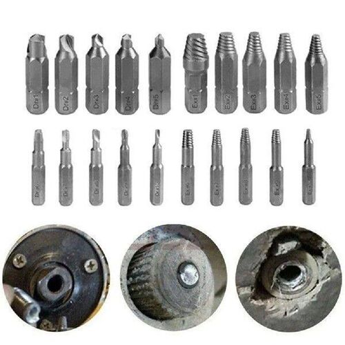 10Pcs 4mm 6.35mm Damaged Screw Extractor Drill Bits