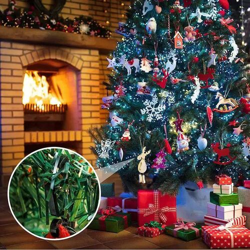 100Pcs Christmas Light Wire Clip Outdoor Gutter Hooks Tree S