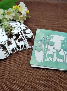 Christmas ree Animal Deer Frames Metal Cutting Dies Stencils