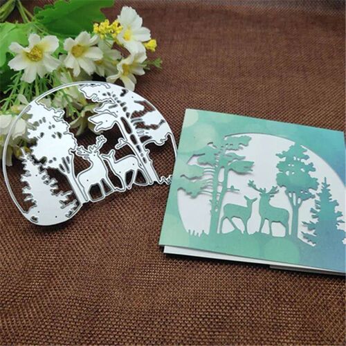 Christmas ree Animal Deer Frames Metal Cutting Dies Stencils