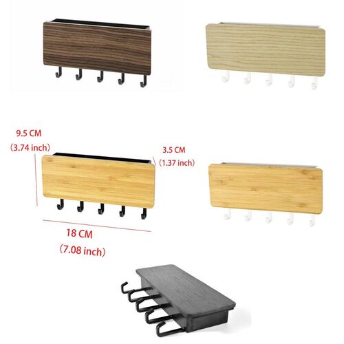 1pc Key Holder Home Accessories Key Organizer Wall Bamboo Ho