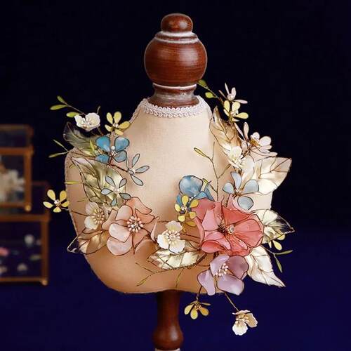 Classic Handmade Flower Rhinestone Bridal Barrettes Headdres