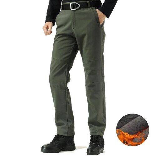 Stch Waterproof Pants Men Casual Winter Thick Warm Fleece Sh