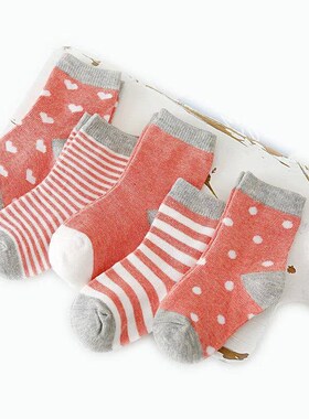 5 Pairs/lot 0-6 Y Kids Soft Cotton Socks Boy Girl Baby Cute