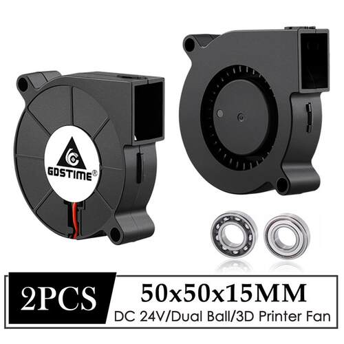 2Pcs Gdstime DC 24V Radial Turbo Blower 50x15MM 3D Printer A