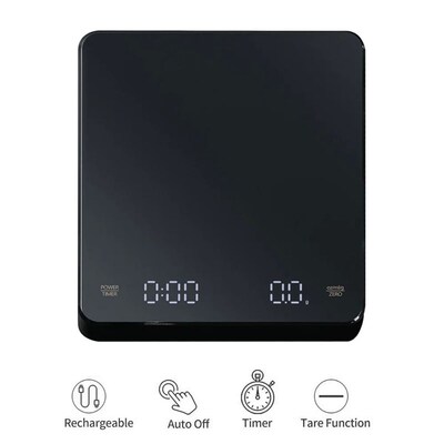 Digital Coffee Scale with Timer LED Screen Espresso USB 3kg