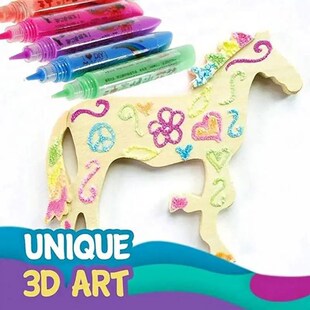 3D Magic Popcorn Pens Puffy Paint Bubble Pen For Greeting Bi