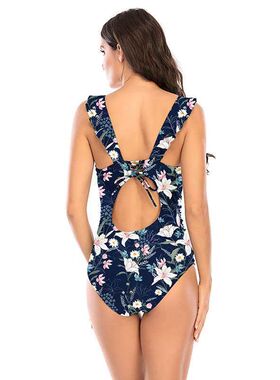 Longqi New Bikini Solid Color Flace Belly Covering Slim-fit