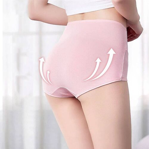 4Pcs/Set High Waist Cotton Panties Women Body Slimming Under
